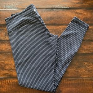 lululemon athletica Navy & White Striped Leggings